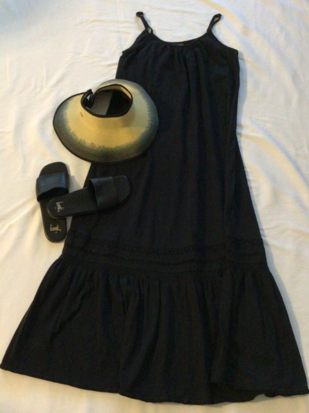 Antropologie Black Cotton Jersey Sundress Sz XS